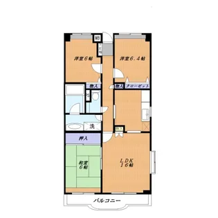 不動坂マンション【3階】の間取り