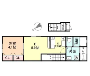 プレッシャス今泉【2階】の間取り