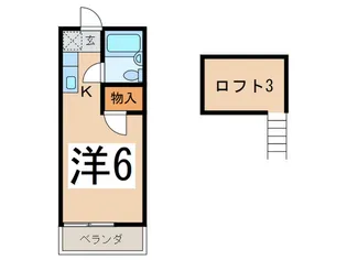 ハビテ-ションシルク【2階】の間取り