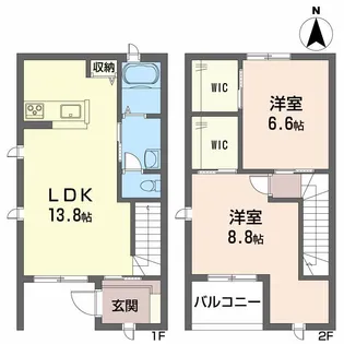 ディアス・パルモ一色【2階】の間取り