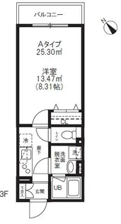 アルティザ氷川台【3階】の間取り