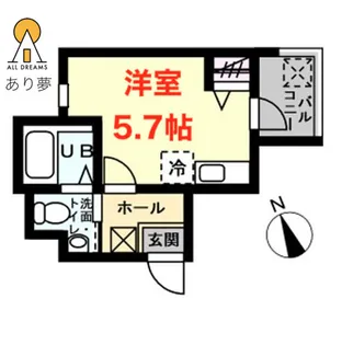 ベイルーム西戸部【3階】の間取り