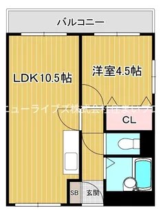 メゾンアキナイ香里【1階】の間取り