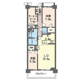 グランドメゾン元住吉ノーステラス【2階】の間取り
