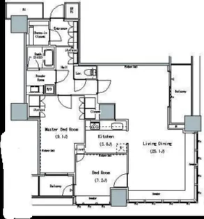 THE TOKYO TOWERS MIDTOWER【19階】の間取り