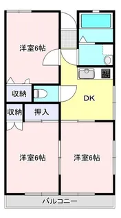 USKコーポ【1階】の間取り