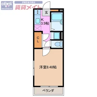 フリオフラッシュ【2階】の間取り