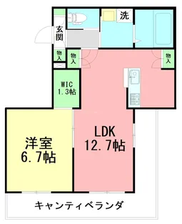クレールナカダ【1階】の間取り