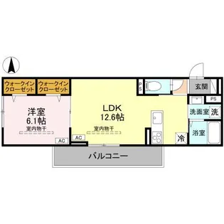ユイエーム伊勢崎【2階】の間取り