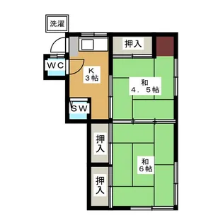 南町アパート【2階】の間取り