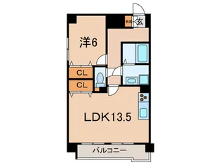 ハルズ羽坂【8階】の間取り