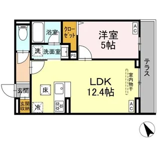 セレスティア桜上水【1階】の間取り