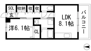 グリーンヒルズ仁川5号棟【3階】の間取り