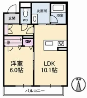ブリリアントコート【1階】の間取り