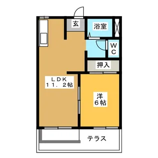 ラポール白浜 B【1階】の間取り
