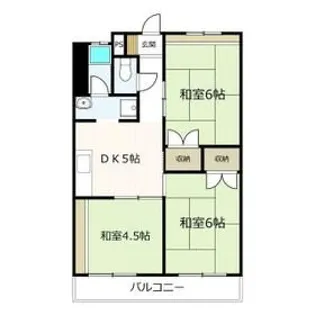 荒川ラインハイツ【4階】の間取り