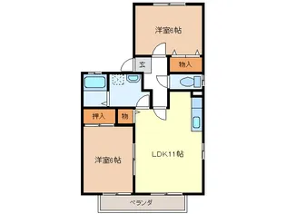 御殿場レジデンスII【1階】の間取り