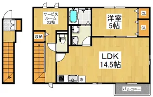 アムール ベルフルール【2階】の間取り