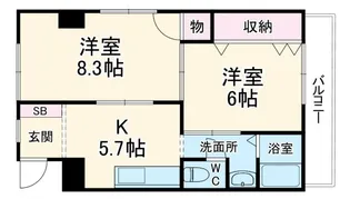 コーポラス西春【2階】の間取り