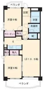 クレール【2階】の間取り