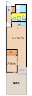 Apartment結【1階】の間取り