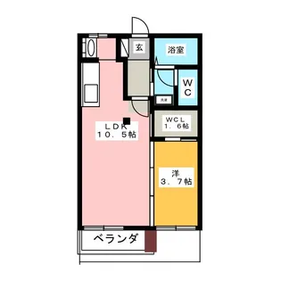CASA KITO A棟【1階】の間取り