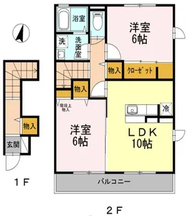 ディアベルジュ湘南台参番館【2階】の間取り