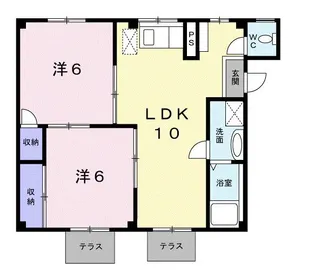 シテイハイツロイヤル【1階】の間取り