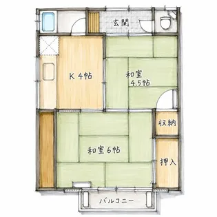 ハイツモントレー【2階】の間取り