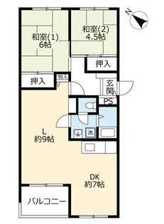 UR芦屋浜【15階】の間取り