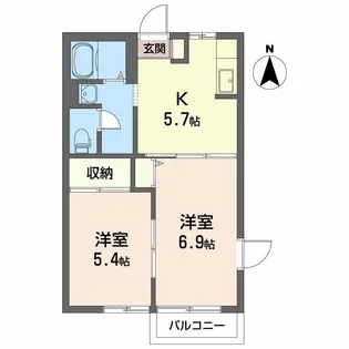 メゾン・リブジェ【2階】の間取り