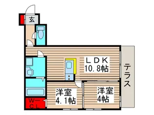 アルヴィータ壱番館【1階】の間取り