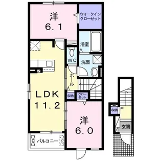 フレーシュ・ベルI【2階】の間取り