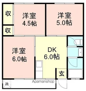 グランディール西浜【2階】の間取り