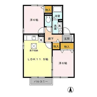 サン・ヴィレッジ【1階】の間取り