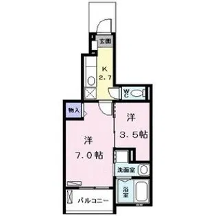 ベルドゥーラ【1階】の間取り
