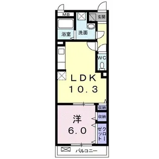 プラシード【2階】の間取り