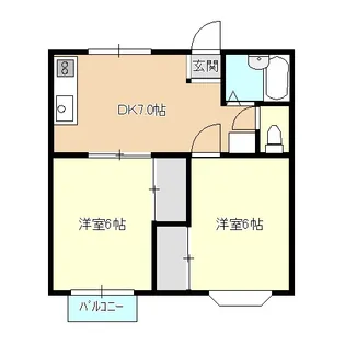 ヴェルデ・パルコB棟【1階】の間取り