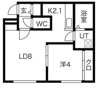 レーヴィア千歳【4階】の間取り