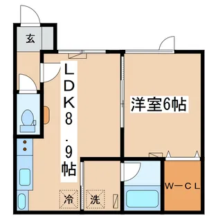 リバーガーデン【1階】の間取り