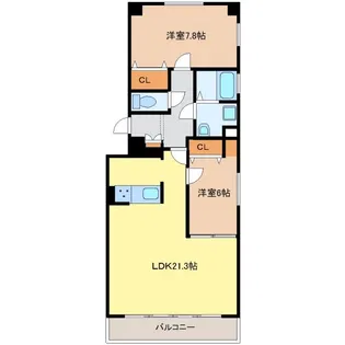 メゾン・ド・ボヌール【2階】の間取り