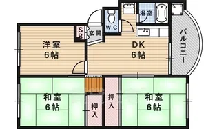 コーポグリムパス【3階】の間取り