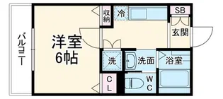 ハウス雪見【2階】の間取り