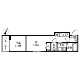 エフ アセシア 西九条【3階】の間取り