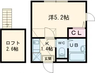 シエル竹ノ塚【3階】の間取り