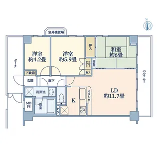 ナイスアーバン鶴ケ峰第二【3階】の間取り
