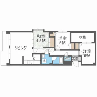 シルキーハイツ山鼻【3階】の間取り