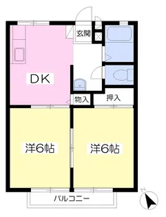 グレープハイツ【1階】の間取り