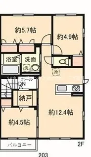 スクワールおおいI【2階】の間取り