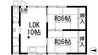 小浜久下ハイツ【2階】の間取り
